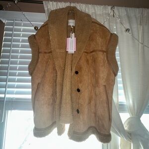 Avec les filles oversized Sherpa vest XL NWT
